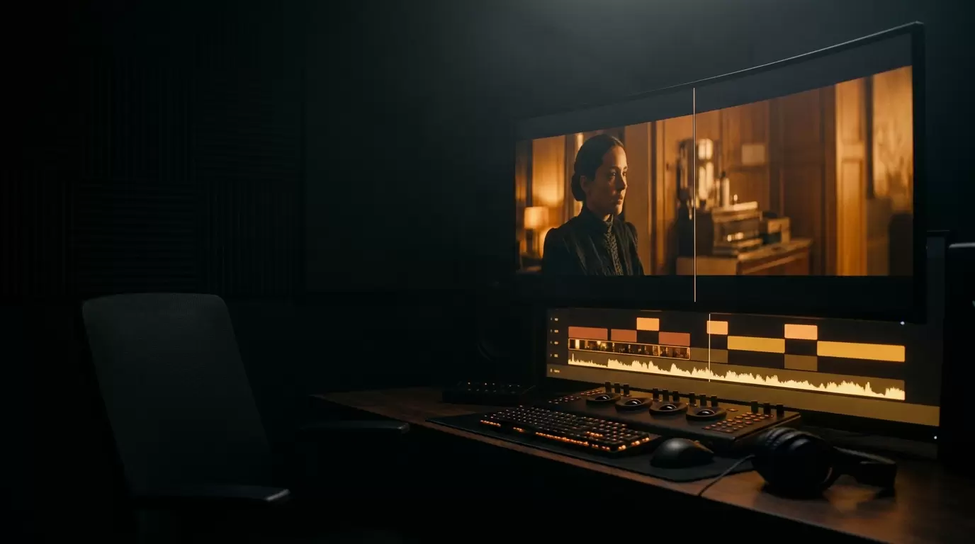 Post-production of live-action and AI-generated footage in Adobe Premiere Pro